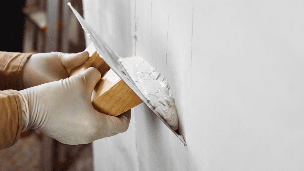 plastering walls